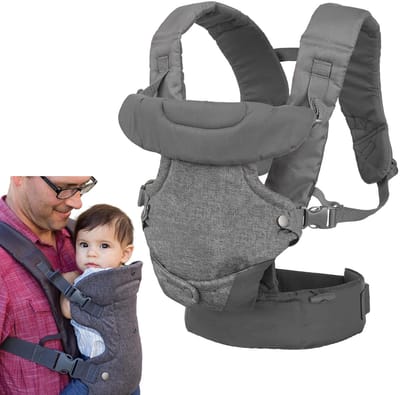 OKWISH Draagdoeken - Ergonomische Babydrager - Verstelbare Draagdoek voor Baby’s van 3,6-14,5 kg - Heupdrager Baby - Polyester -Grijs