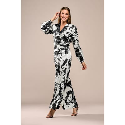 Carly Print Blouse Zwart / Wit