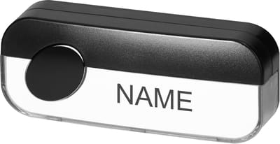 Deurbelknop - Drukknop Bel - Toegangscontrole - Weerbestendig IP44 - 8.1 x 3.3 cm - Zwart
