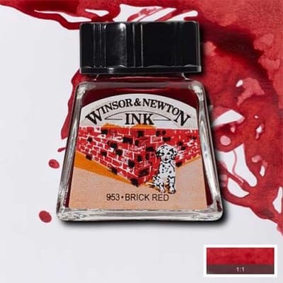 Winsor & Newton Drawing Ink Brick Red 14ml