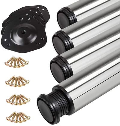 SOTECH 4 stuks tafelpoten hoogte 710 mm Ø 60 mm echt roestvrij staal met anti-vingerafdrukcoating belastbaar tot 300 kg (75 kg per stuk) met 32 mm hoogteverstelling