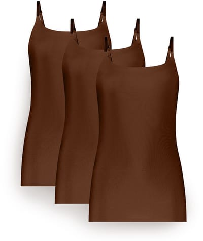 ten Cate Dames Hemd Spaghetti Top – Voordeelverpakking 3 Stuks – Coconut – Maat L – Naadloos & Zacht Ondergoed
