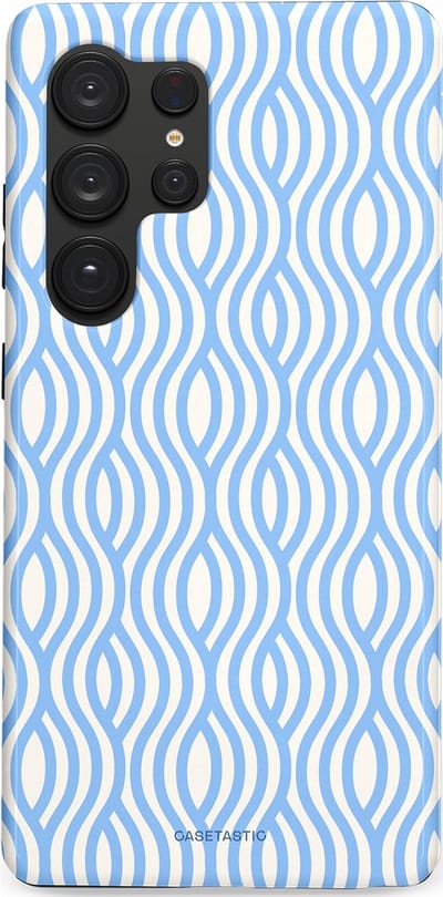 Casetastic Hoesje Geschikt voor Samsung S25 Ultra - Stijlvolle Beschermende Duo-layer Case - Zeegolf Patroon