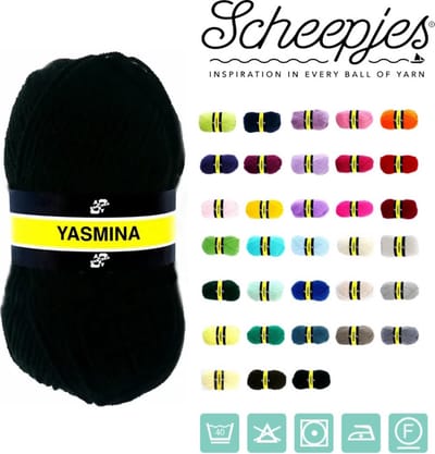 Scheepjes - Yasmina - 1159 Zwart - set van 25 bollen x 40 gram