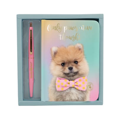 Studio Pets® notitieboek met pen A6 – Pomeriaan hond PomPom editie – notitieboekje voor kinderen