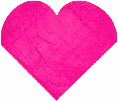 20 Hartvormige papieren servetten roze - servet - babyshower - genderreveal - trouwen - huwelijk - aanzoek - valentijn