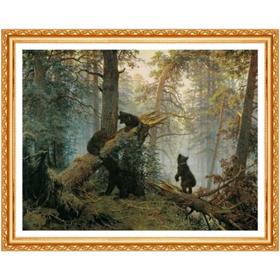 Diamant broderie Animal naturel plein carré diamant peinture ours photos strass point de croix 20X30CM gray