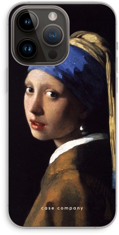 Case Company® - Hoesje geschikt voor iPhone 14 Pro Max hoesje - The Pearl Earring - Soft Cover Telefoonhoesje - Bescherming aan alle Kanten en Schermrand