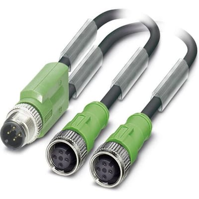 Phoenix Contact 1668962 Sensor/actuator connector, geassembleerd M12 Aantal polen (sensoren): 3 Adapter, Y-vorm 0.60 m 1 stuk(s)