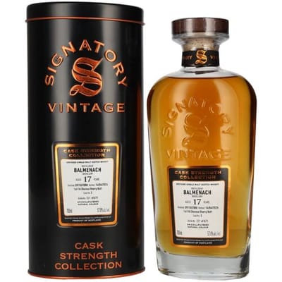 Ondertekenaar Vintage Signatory Vintage BALMENACH 17 Years Old 1st Fill Oloroso Sherry Cask Strength #3 2008 57,8% Vol. 0,7l