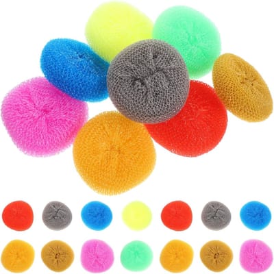 30 stuks kunststof pannenreinigers, spons, keuken, spoelsponzen, krabspons, poetsdoeken, pannenschrapers, kunststof schuursponzen, krasbestendige vaatschrobber