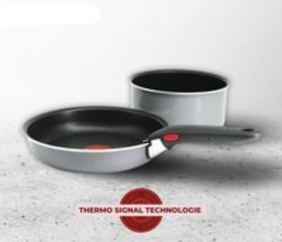 Tefal Ingenio Easy Cook'N Clean 3-delig Hoogwaardig Alluminium Pannenset - Braadpan 22 cm + Steelpan 18 cm Inclusief Ingenio Hangreep