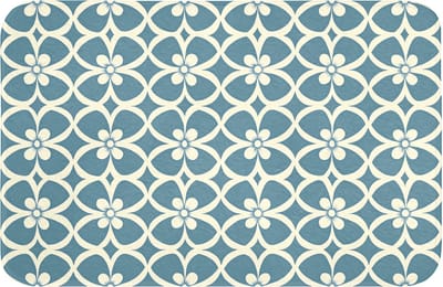 WC mat 60x40 cm - Antislip - Patroon - Symmetrisch - Blauw - Toiletmat - Vloermat - Douchemat - Toilet tapijt - Toiletmatten