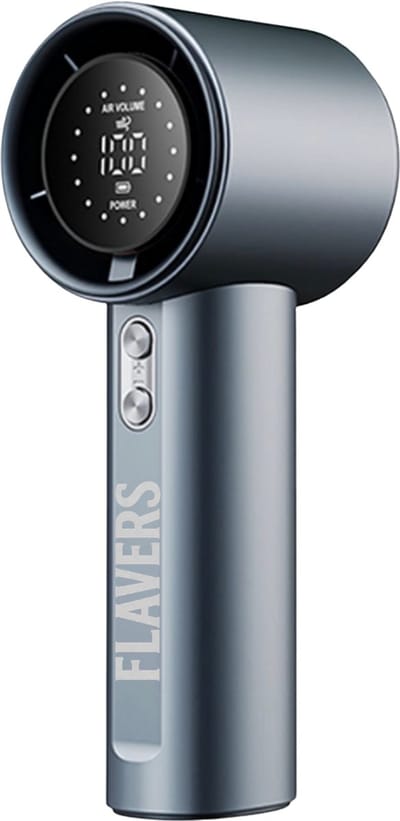 Flavers ® - Handventilator - Blauw - Mini Ventilator - Hand Ventilator - Mini ventilator Oplaadbaar - Mini Ventilator Usb - USB ventilator - Draagbare ventilator - LED schern - 100 Standen - Modern - tot 12 uur verkoeling