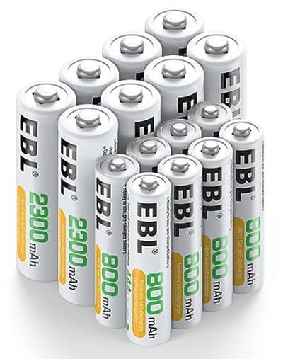 Oplaadbare AA en AAA batterijset - 16 stuks - Perfect voor duurzame energieoplossingen