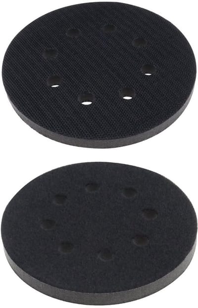 Schuurpad 125mm - Zachte Spons Interface Pad - 2 Stuks - 8 Gaten - Haak en Lus Verbindingsmodus - Schokbestendig - Schuurmachinepad