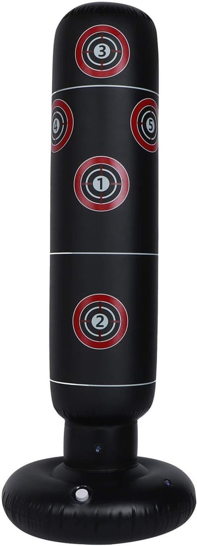Unyqoos® Opblaasbare en veilige bokszak voor kinderen met handschoenen, 160 cm