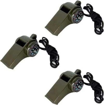 3-delige fluit met kompas voor outdoor activiteiten, wandelen en kamperen - Lichtgewicht multifunctionele reisaccessoires voor avontuur