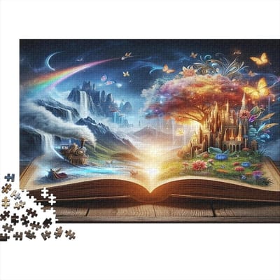 Legpuzzel 1000 stukjes - Familie Puzzel - Ontspanning en Decoratie - Precisie Snijtechniek - 52 x 38 cm - Sprookjesrijk
