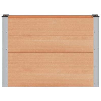 vidaXL Verhoogde plantenbak Bruin 100 x 30 x 72 cm WPC en Aluminium