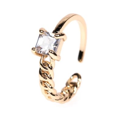 Half chain ring | goud gekleurd