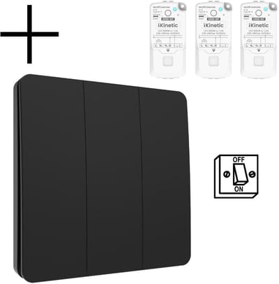 Wandschakelaar | Schakelaar | Wifi | App bediening | Opbouw | Aan uit dimmer | Compatibel ontvanger | Zwart