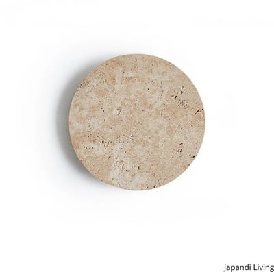 Japandi Living - Wandlamp - Wandlampen - Binnen - Slaapkamer - Interieur - Lamp - Japandi - Minimalistisch - Rond - 20cm - Beige
