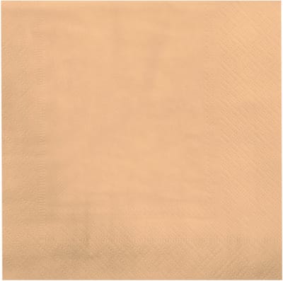 Servetten - papier - pastel oranje, 16,5x16,5cm - Feestjecreatief