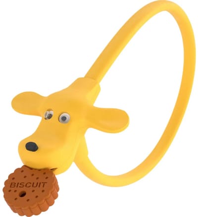 Rieba® Fietsslot - Kinderfiets - Siliconen Slot Fiets - Kabelslot 60 cm - Hond - 2 Sleutels - Geel