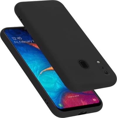 Cadorabo Hoesje geschikt voor Samsung Galaxy A20 / A30 / M10s in LIQUID ZWART - Beschermhoes gemaakt van flexibel TPU silicone Case Cover