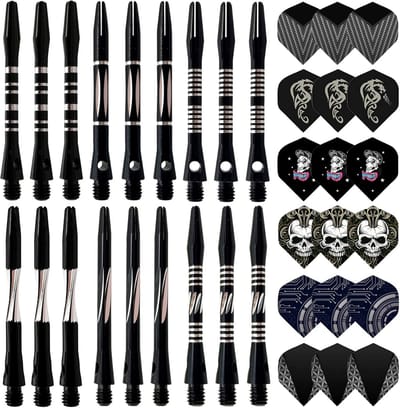 Dartpijlen Assortiment: 36 Stuks Dartschachten met Vleugels