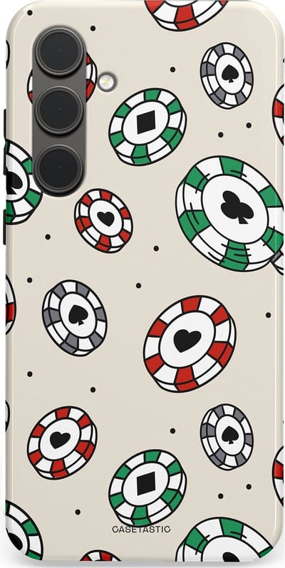 Casetastic Hoesje Geschikt voor Samsung S24 Plus - Stijlvolle Beschermende Duo-layer Case - Casino Chips Patroon