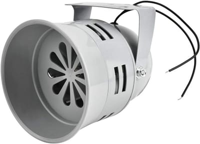 Allecto Plus - Elektrisch motoralarm 120 DB - Werkt op DC12V - Hoorbaar tot 10000 rev/sec - Geschikt voor transportvoertuigen en mini-brandweerwagens.