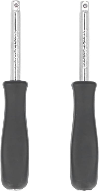2 Stuks 1/4 Inch Draaigreep, Draagbare Vierkante Aandrijving Schroevendraaier met 150mm Verlengstuk voor Auto Onderhoud en Reparatie, Antislip Ontwerp voor Gemakkelijk Gebruik