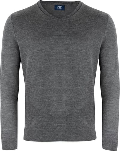 Cutter & Buck Vernon V-neck Heren 355432 - Antraciet Melange - S