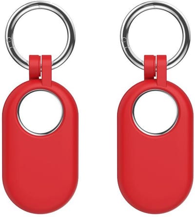 Sleutelhanger geschikt voor Samsung SmartTag 2 - Taghouder - Siliconen - 2 stuks - Rood - CHPN