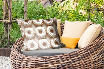 Buitenkussens - Donuts - Chocolade - Wit - Beige - 60x40 cm - Weerbestendig