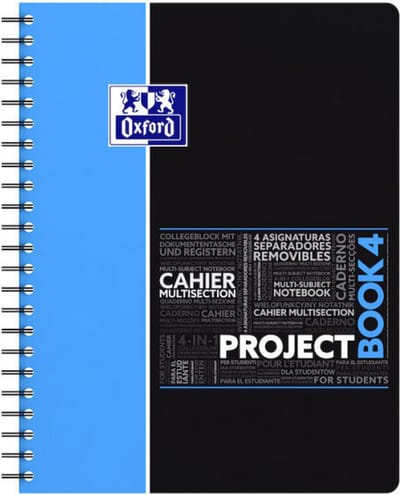 Oxford 400037432 schrijfblok & schrift Paars, Geel, Blauw, Rood A4