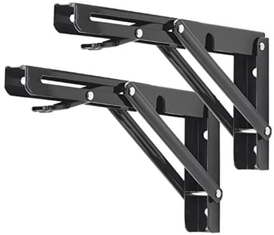 Opvouwbare Plankbeugels voor Klaptafels - Zware L-Beugel voor Doe-Het-Zelf - Maximaal 150 kg - 2 Stuks