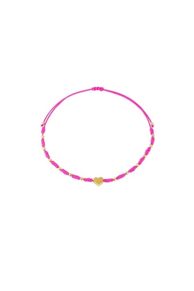 Yehwang armbandje - hartje - fuchsia - rose - valentijn - liefde - Moederdag
