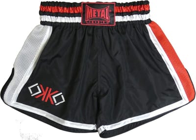 Lichtgewicht Boksshorts Heren voor Thaiboksen, Kickboksen en MMA - Zwart/Wit/Rood