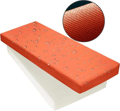 Waterdicht Tuinbank Kussen Buiten Patio Kussens Zitkussen Voor Rotan Stoel Sofa Bank Schommel Aanpassing (120×35×10cm +Sponge,Orange)