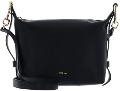 FURLA Leren schoudertas Vitello Claris Lux Tonie Hobo Bag Nero zwart