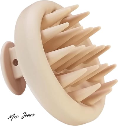 Mrs. Jones Haarhoofdhuid Massager Shampoo-borstel voor nat en droog haar - zachte siliconen borstelharen voor fijn schoon - bescherm gevoelige hoofdhuid .