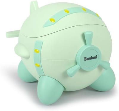 Potje Vliegtuig - Babypotje Zindelijkheid - Kind Zindelijk Maken - Speels Vliegtuig Design - 39x28x27 cm - Mint Groen