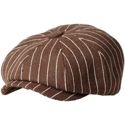 Casquette Béret Vintage pour Enfants, Casquette Gavroche Mignonne et Élégante pour Enfants, Casquette Gavroche Rétro et Tweed pour Enfants 50-52cm brown