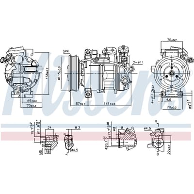 Compressor, airconditioner NISSENS 890246