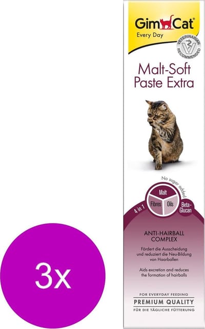 Gimcat Malt-Soft Pasta Extra - Kattensnack - 3 x 200 g