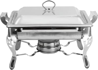 Buffet Warmhoudset - Chafing Dish Set - Feesten en Banketten - Roestvrij Staal - 21x26x26 cm - Zilver