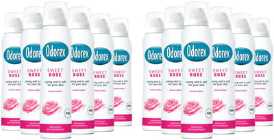 Odorex Deo Spray Sweet Rose - 12 x 150 ml Voordeelverpakking